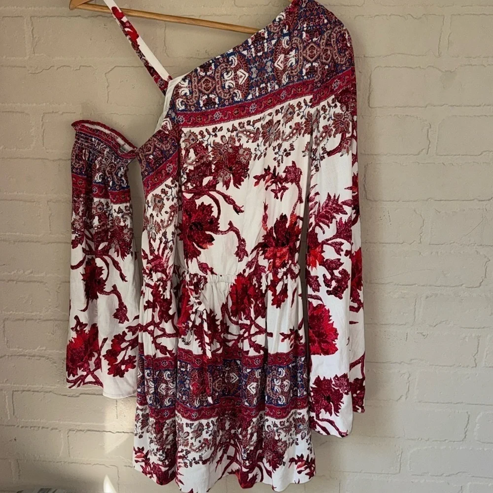 FREE PEOPLE dress Modern Nomad Mini asymmetrical off the shoulder small